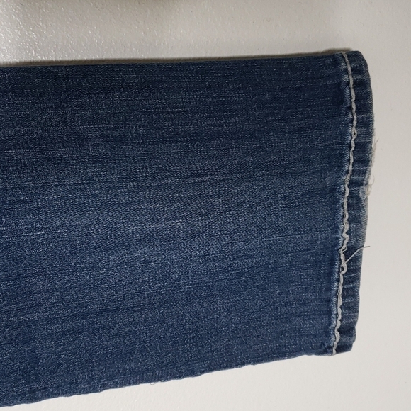 LA Idol White Lace Embellished Boot Cut Jeans Swarovski Crystals Luxury Summer - Picture 15 of 16